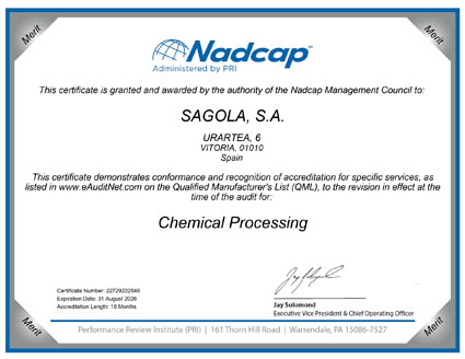 Certificado Nadcap